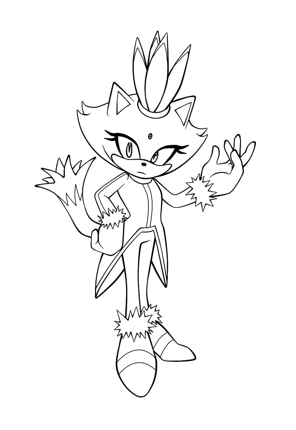 Desenhos de Blaze the Cat gratuita para colorir