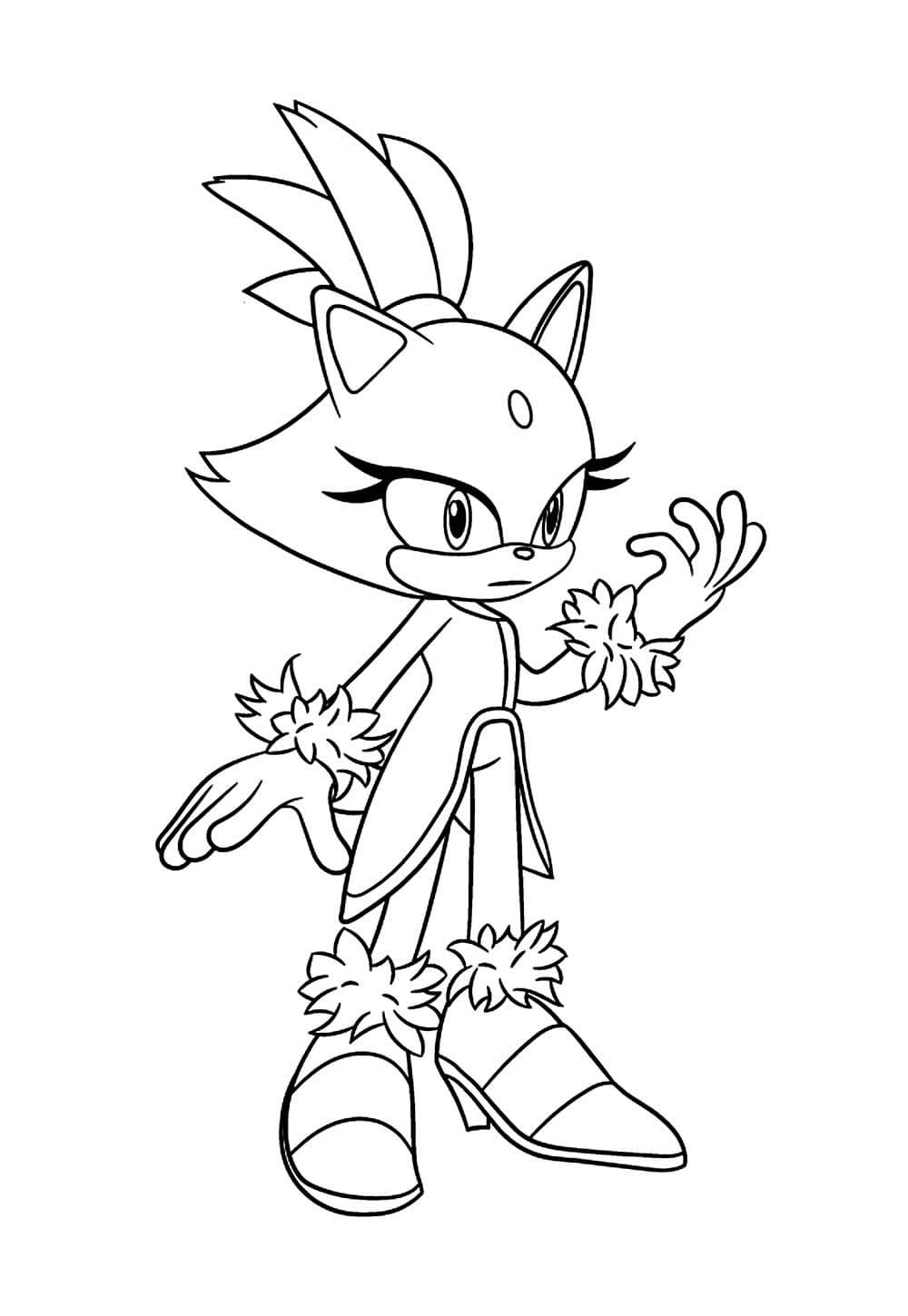 Desenhos de Blaze the Cat impressão gratuita para colorir