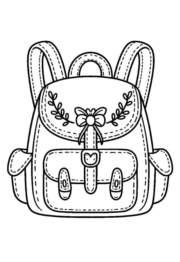 Desenhos de Bolsa básico em crianças para colorir