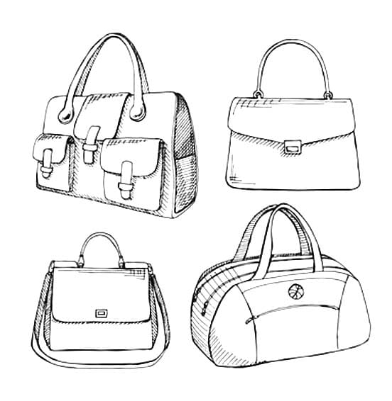 Desenhos de Bolsa grátis para crianças para colorir