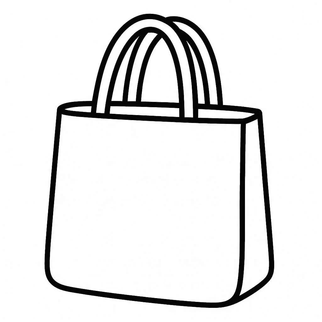 Desenhos de Bolsa simples em crianças para colorir