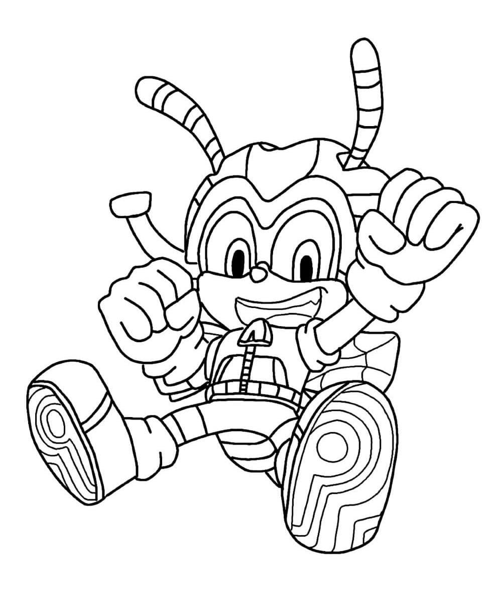 Desenhos de Charmy Bee básico em crianças para colorir