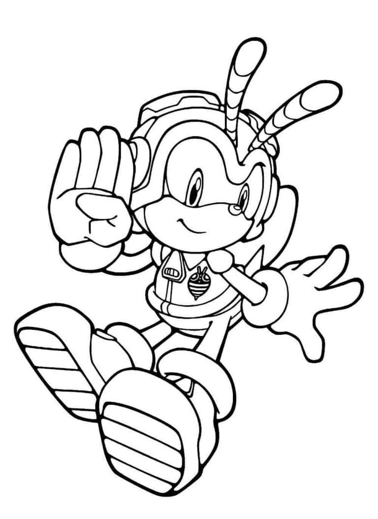 Desenhos de Charmy Bee fácil em crianças para colorir