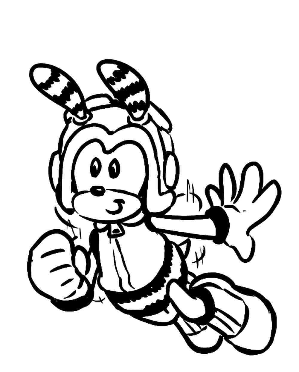 Desenhos de Charmy Bee simples em crianças para colorir