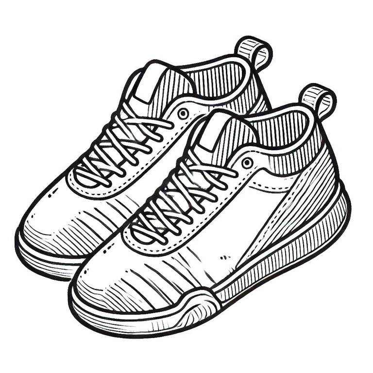 Desenhos de Chuteiras básico para colorir
