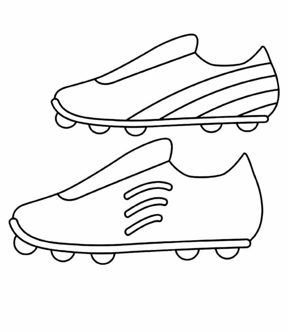 Desenhos de Chuteiras fácil em crianças para colorir
