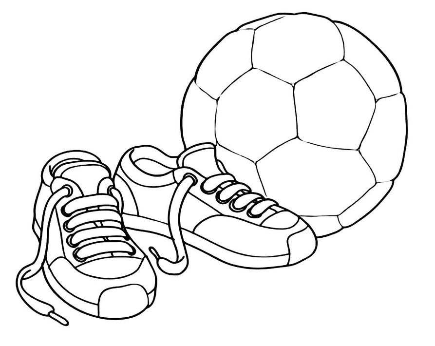 Desenhos de Chuteiras para crianças para colorir