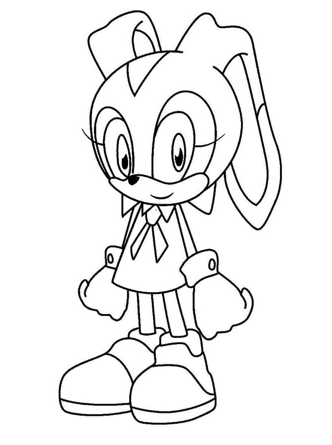 Desenhos de Cream the Rabbit impressão gratuita para colorir