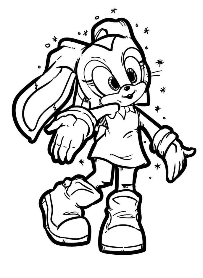 Desenhos de Cream the Rabbit impressão para colorir