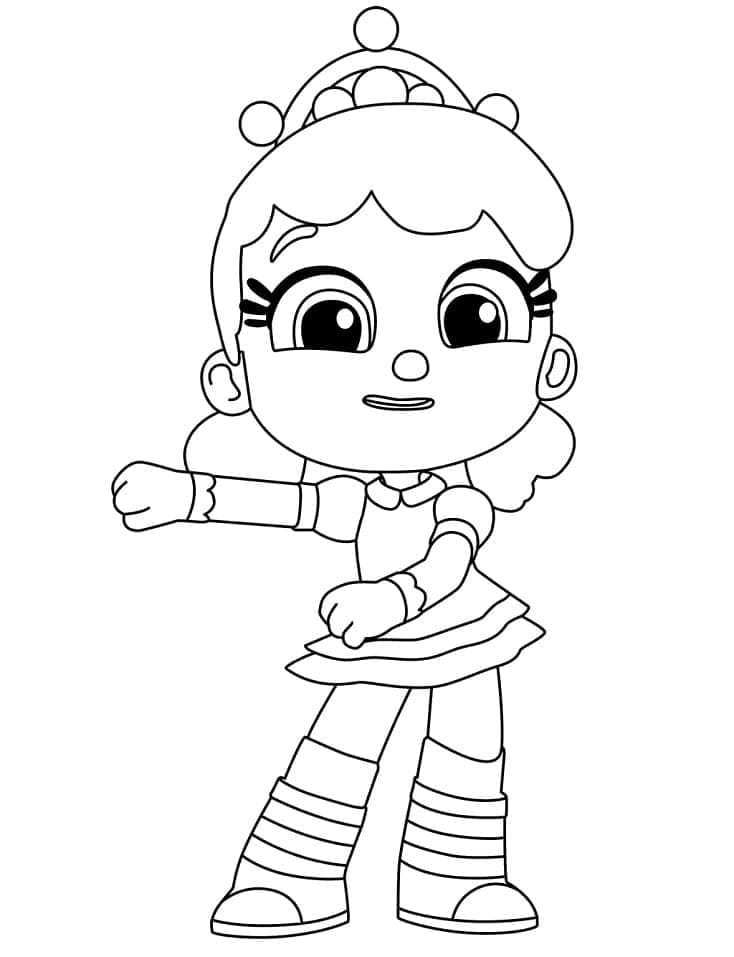 Desenhar Vera e o Reino do Arco-Íris simples para colorir