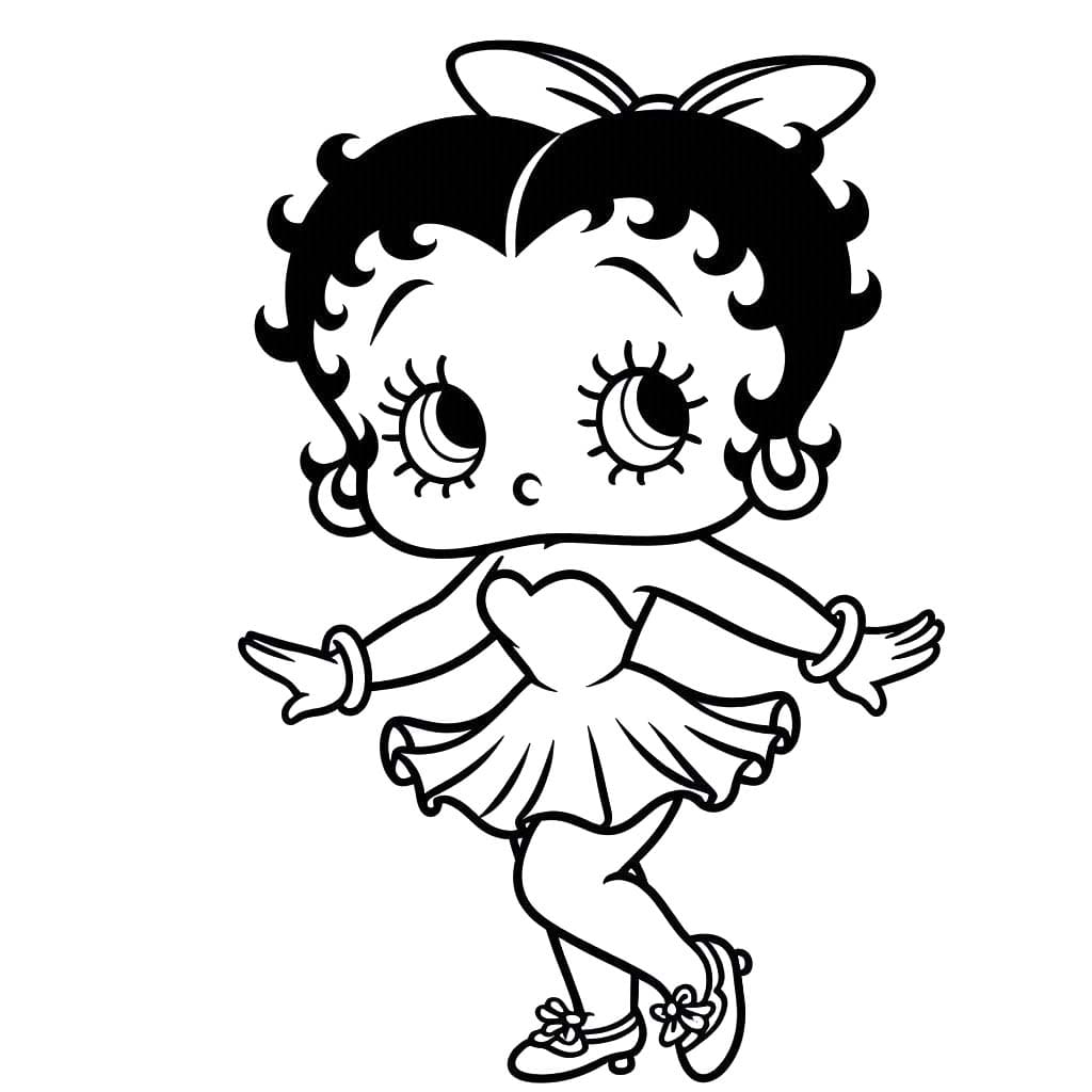Desenhos de Desenhe Betty Boop 2 para colorir