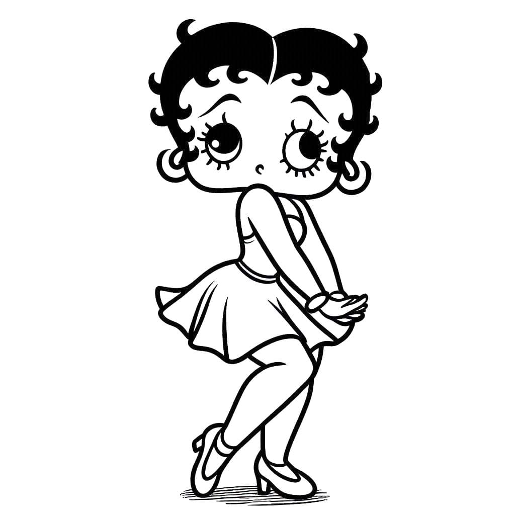 Desenhos de Desenhe Betty Boop 3 para colorir