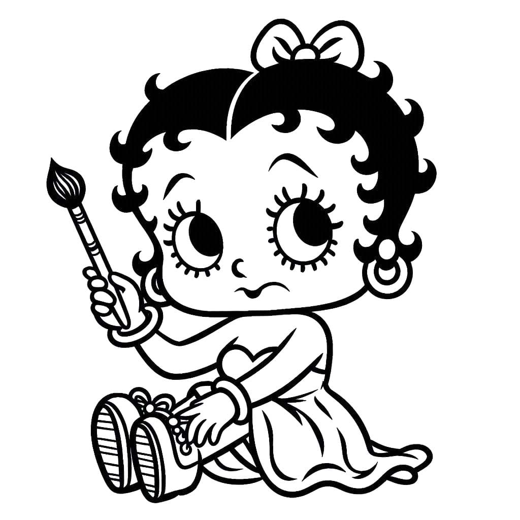 Desenhos de Desenhe Betty Boop 4 para colorir