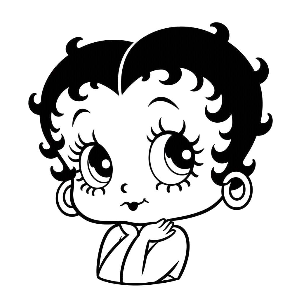 Desenhos de Desenhe Betty Boop 5 para colorir
