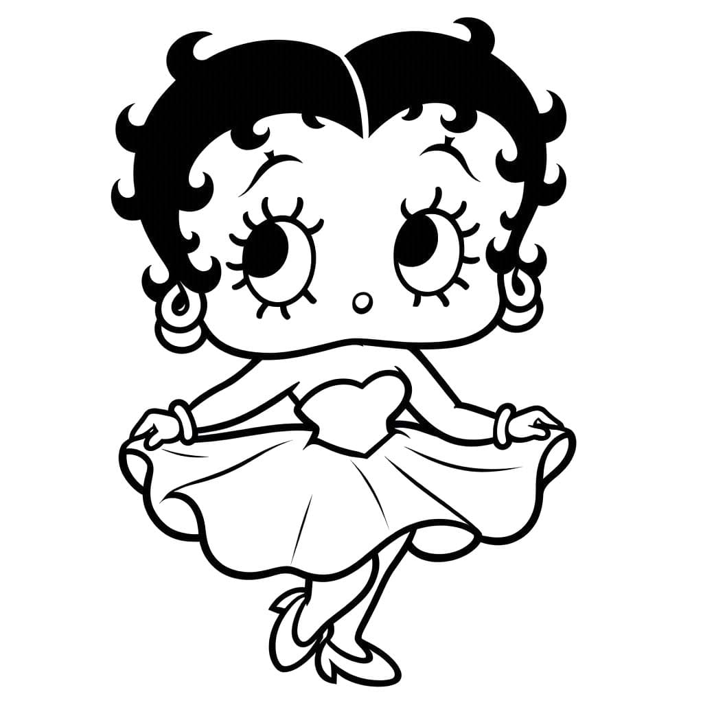 Desenhos de Desenhe Betty Boop 6 para colorir
