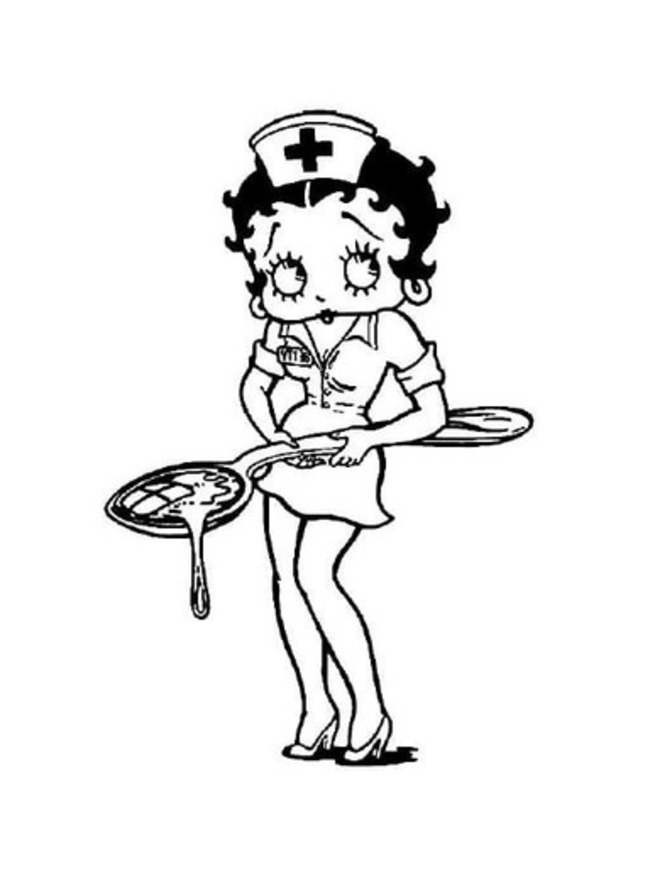 Desenhos de Desenhe Betty Boop básico impressão para colorir