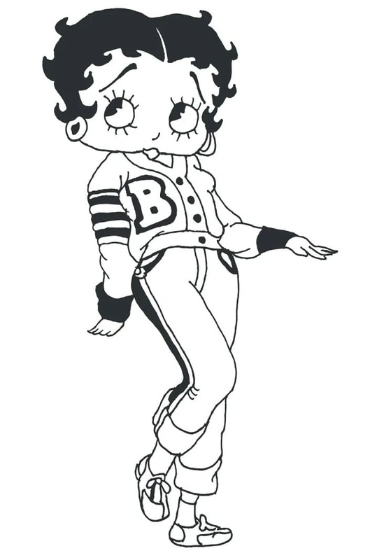 Desenhos de Desenhe Betty Boop básico para colorir