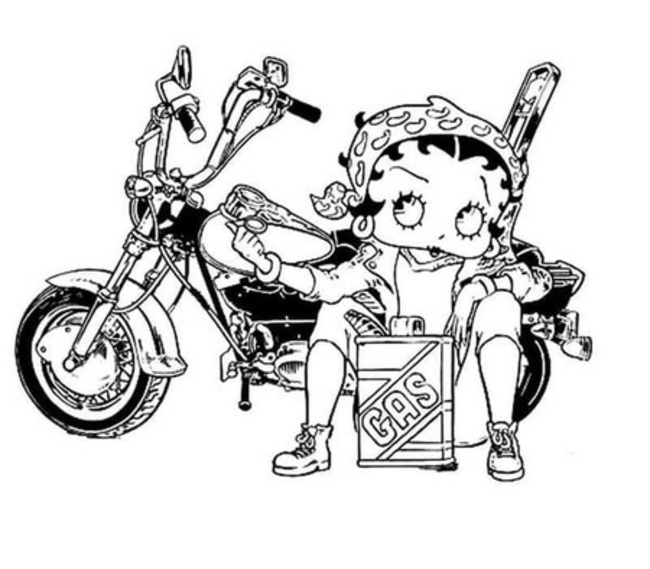 Desenhos de Desenhe Betty Boop em crianças para colorir