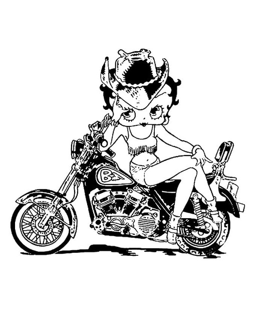 Desenhos de Desenhe Betty Boop fácil para colorir