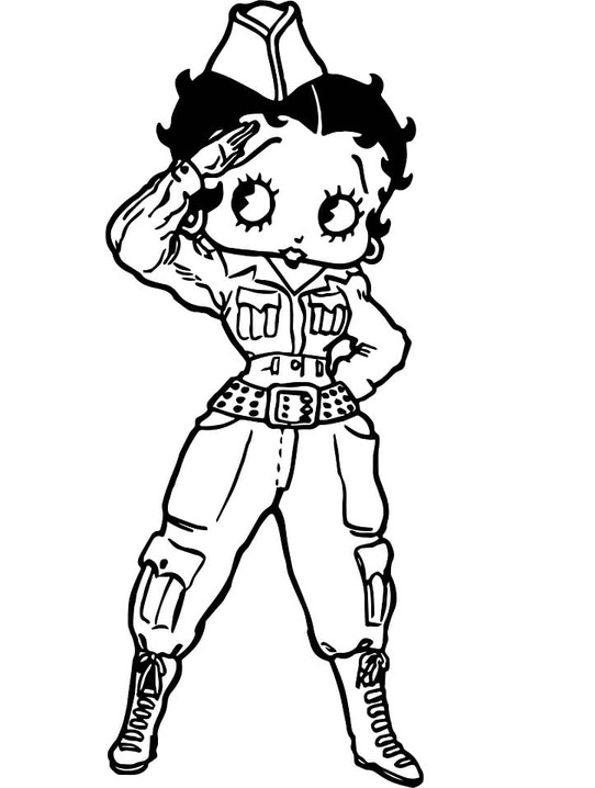 Desenhos de Desenhe Betty Boop fofo para colorir
