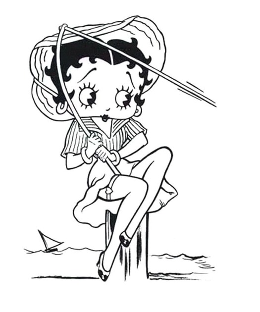 Desenhos de Desenhe Betty Boop grátis para crianças para colorir