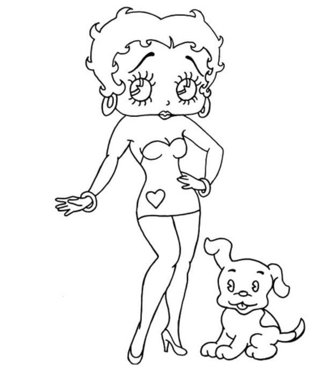 Desenhos de Desenhe Betty Boop gratuita para colorir