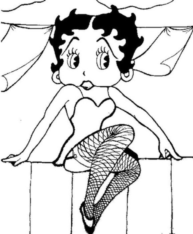 Desenhos de Desenhe Betty Boop impressão gratuita para colorir