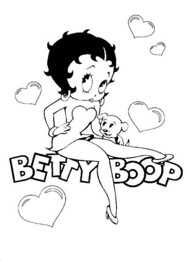 Desenhos de Desenhe Betty Boop impressão para colorir