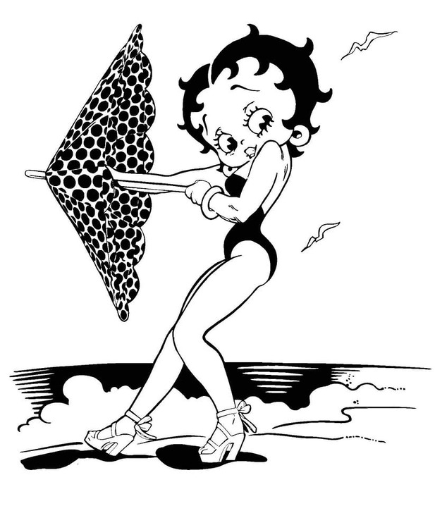 Desenhos de Desenhe Betty Boop simples para colorir