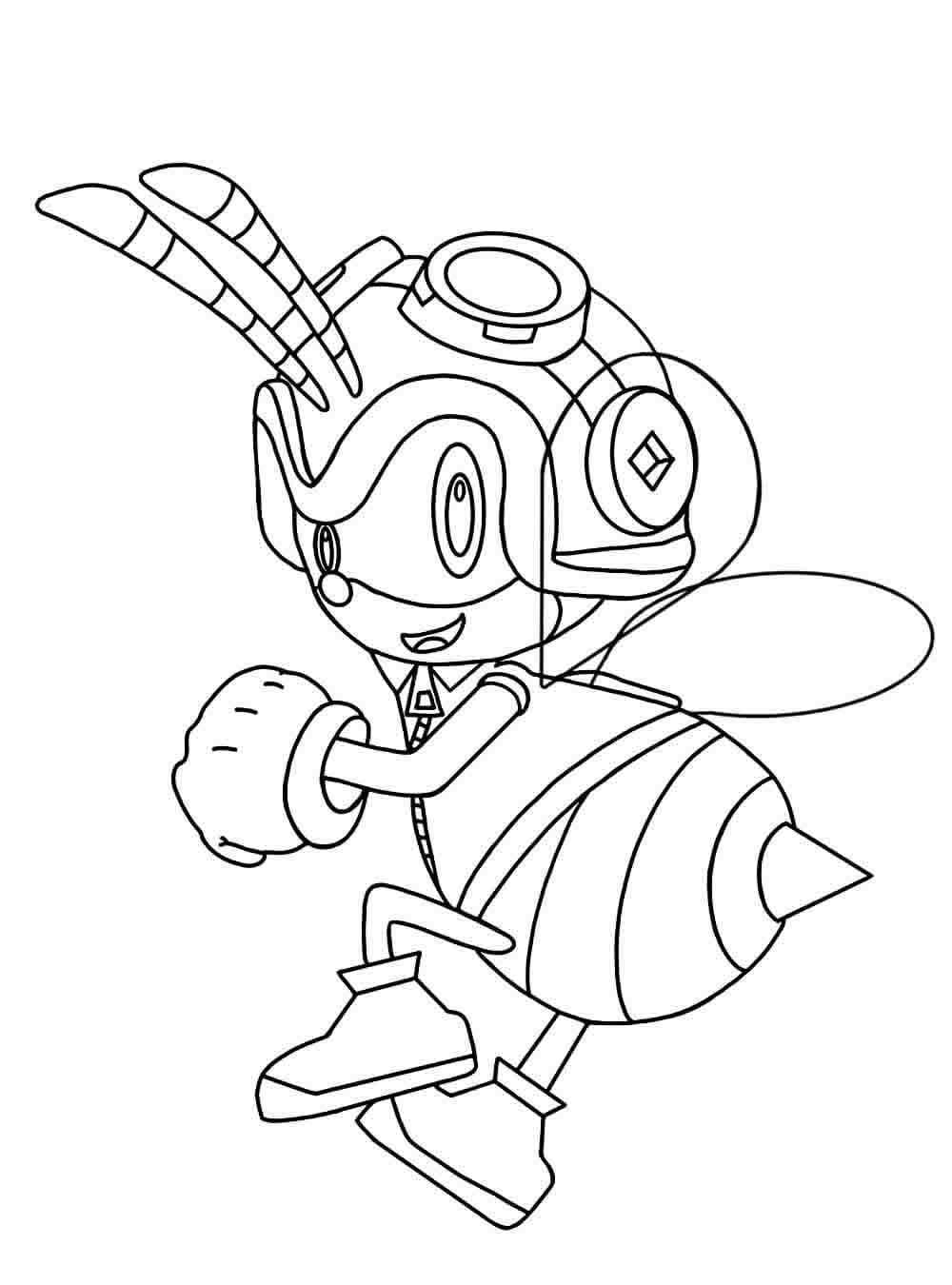 Desenhos de Desenhe Charmy Bee básico em crianças para colorir