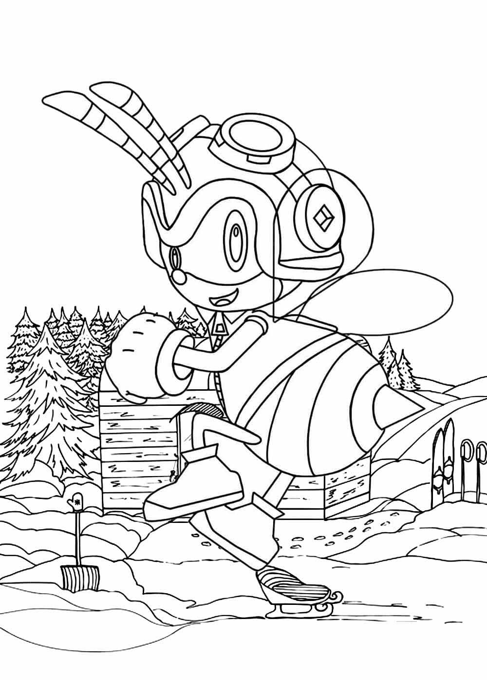 Desenhos de Desenhe Charmy Bee grátis para crianças para colorir