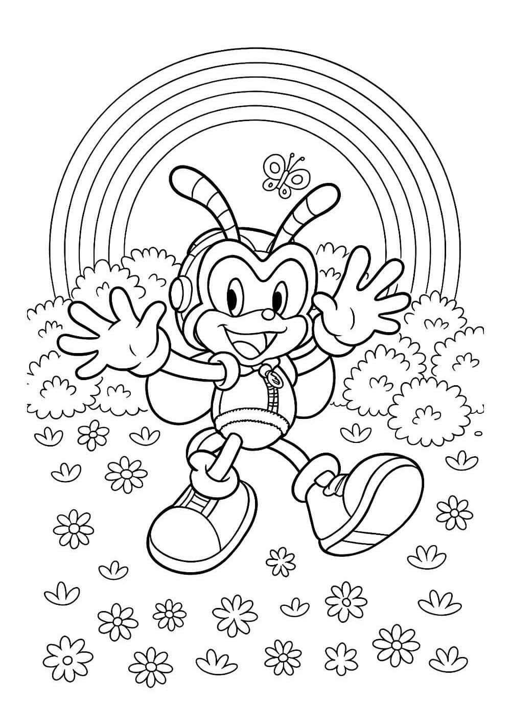 Desenhos de Desenhe Charmy Bee imprimível para crianças para colorir