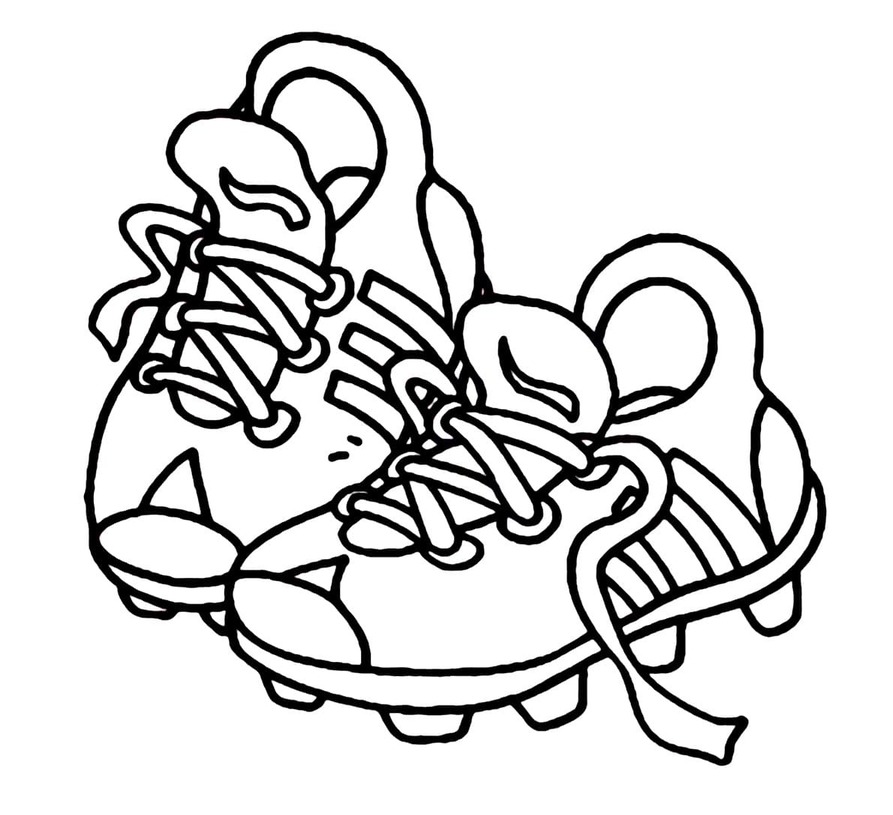 Desenhos de Desenhe Chuteiras imprimível para crianças para colorir