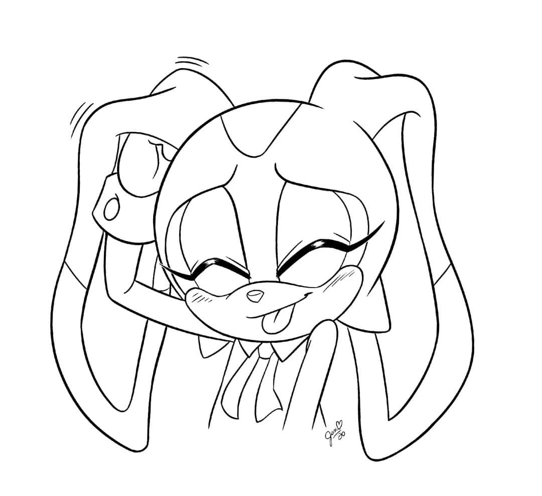 Desenhos de Desenhe Cream the Rabbit 2 para colorir