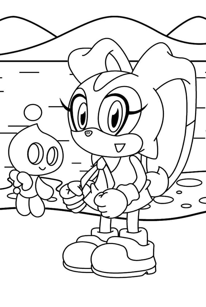 Desenhos de Desenhe Cream the Rabbit 5 para colorir