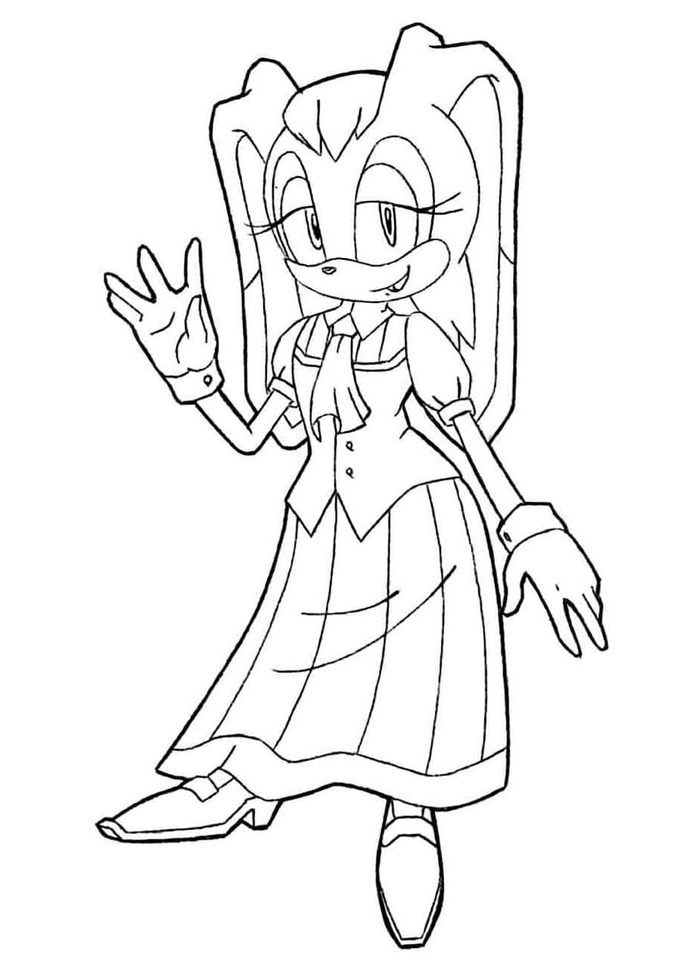 Desenhos de Desenhe Cream the Rabbit 6 para colorir