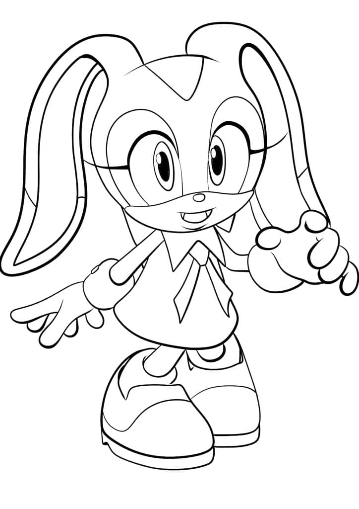 Desenhos de Desenhe Cream the Rabbit básico em crianças para colorir