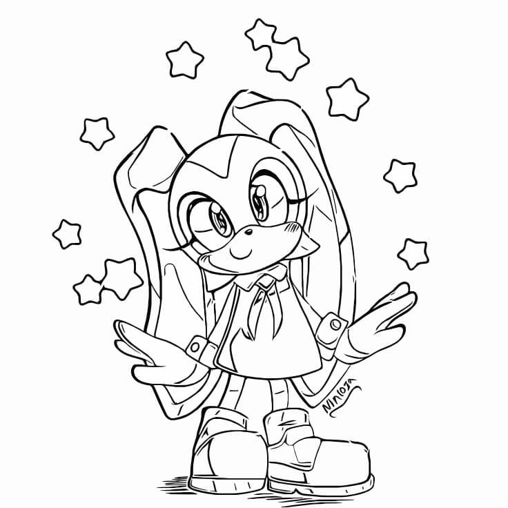 Desenhos de Desenhe Cream the Rabbit em crianças para colorir