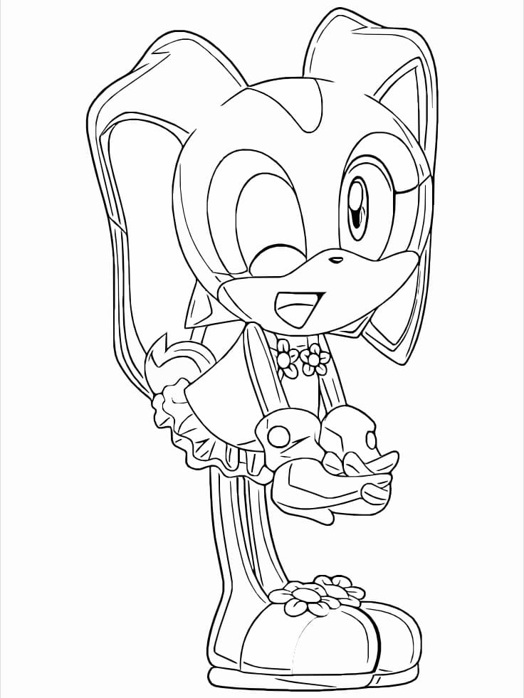 Desenhos de Desenhe Cream the Rabbit fácil em crianças para colorir