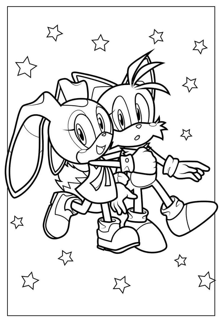 Desenhos de Desenhe Cream the Rabbit fácil para colorir