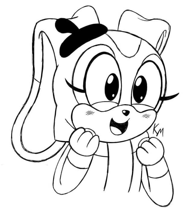 Desenhos de Desenhe Cream the Rabbit feliz para colorir