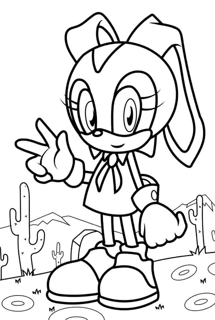 Desenhos de Desenhe Cream the Rabbit gratuita para colorir