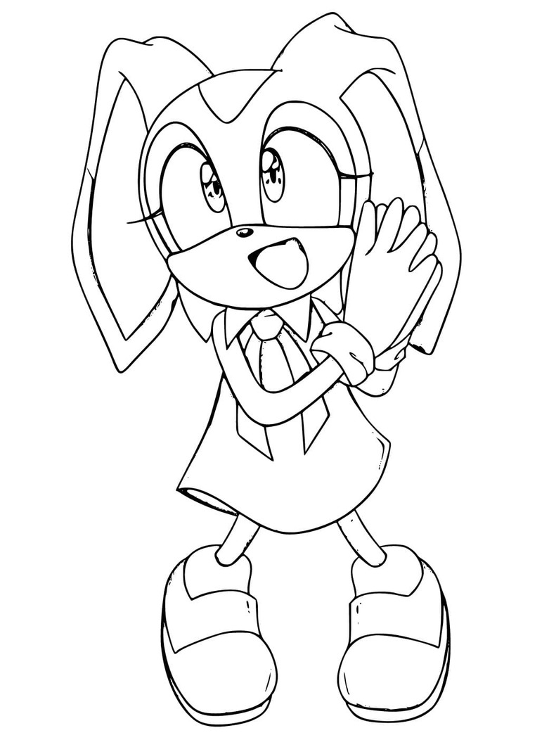 Desenhos de Desenhe Cream the Rabbit para crianças para colorir