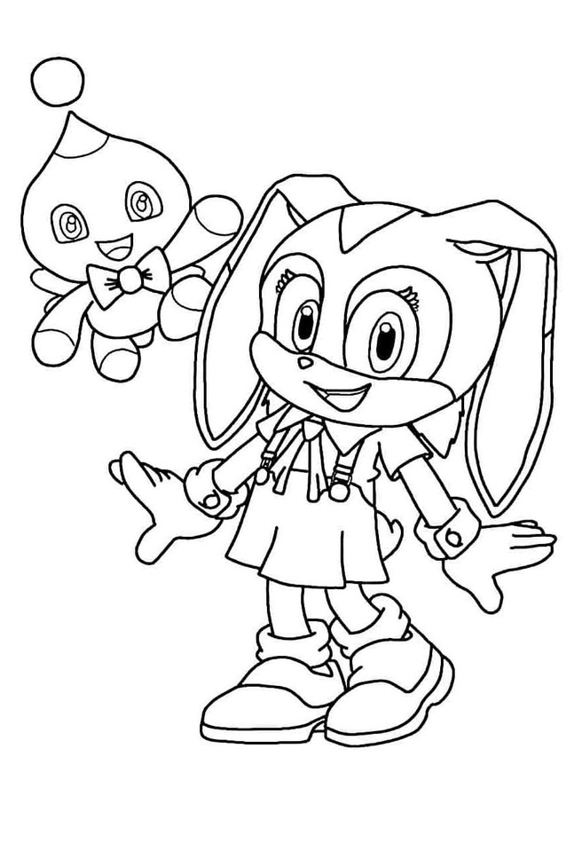 Desenhos de Desenhe Cream the Rabbit simples para colorir