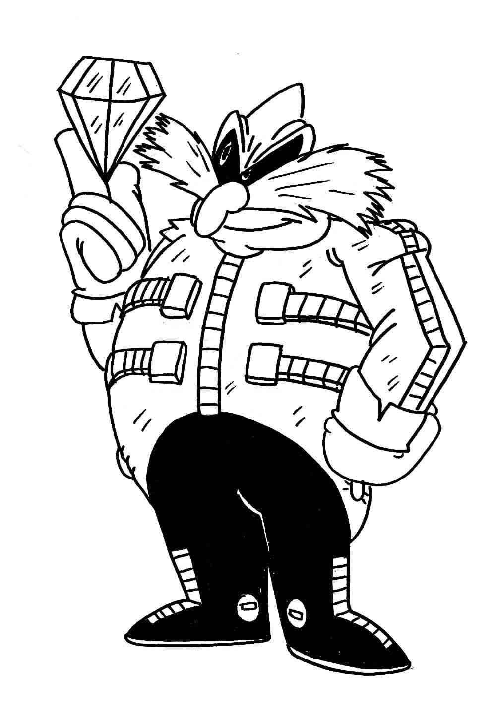 Desenhos de Desenhe Doutor Ivo Robotnik básico em crianças para colorir