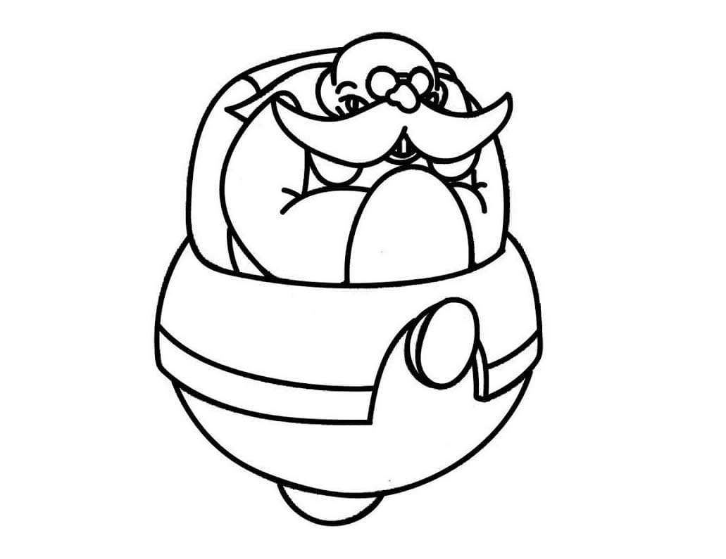 Desenhos de Desenhe Doutor Ivo Robotnik fácil em crianças para colorir