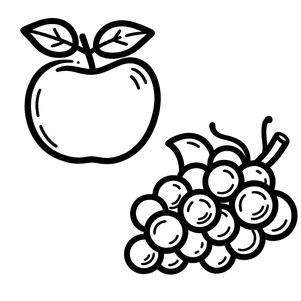 Desenhos de Desenhe Frutas grátis para crianças para colorir
