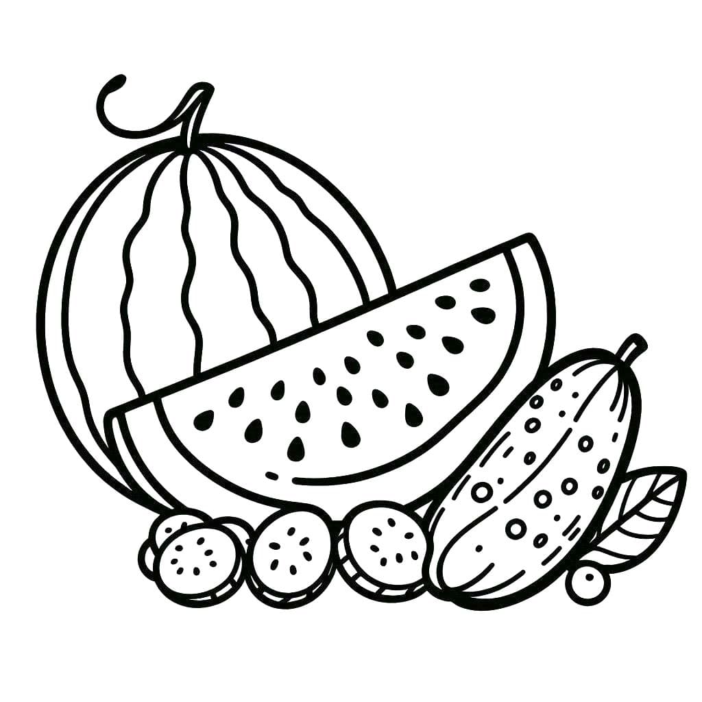 Desenhos de Desenhe Frutas gratuita para colorir