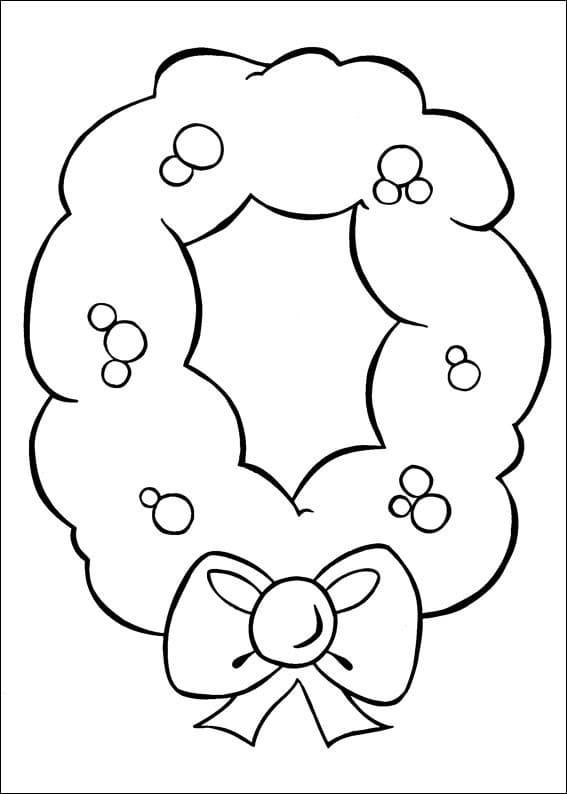 Desenhos de Desenhe Guirlandas de Natal grátis para crianças para colorir