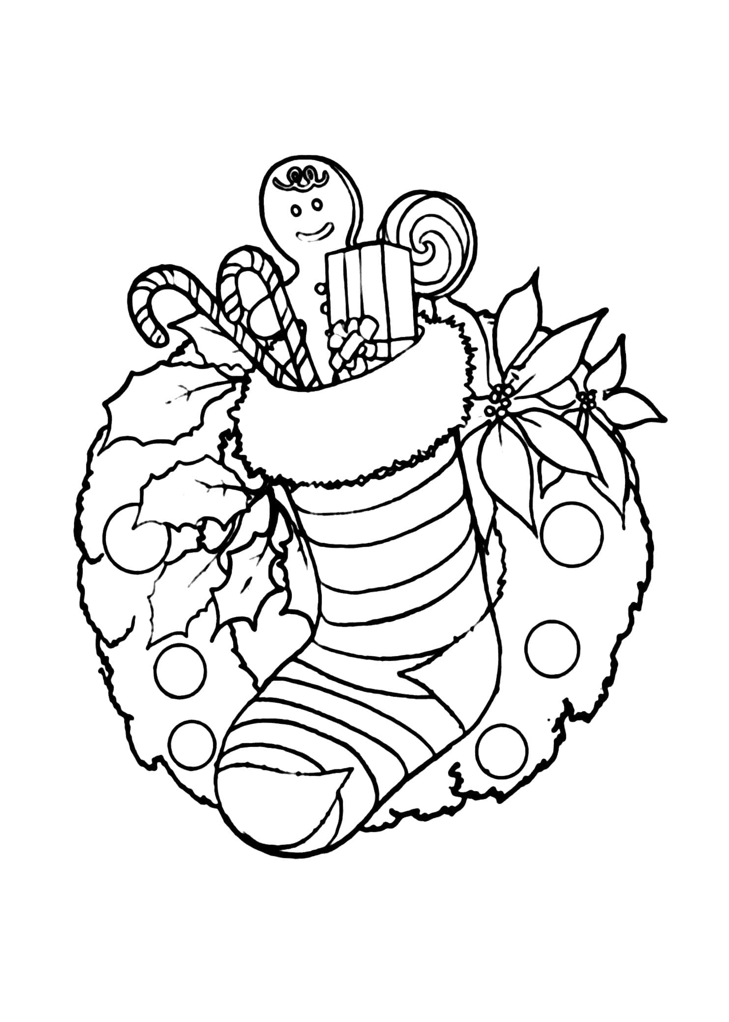 Desenhos de Desenhe Guirlandas de Natal gratuita para colorir